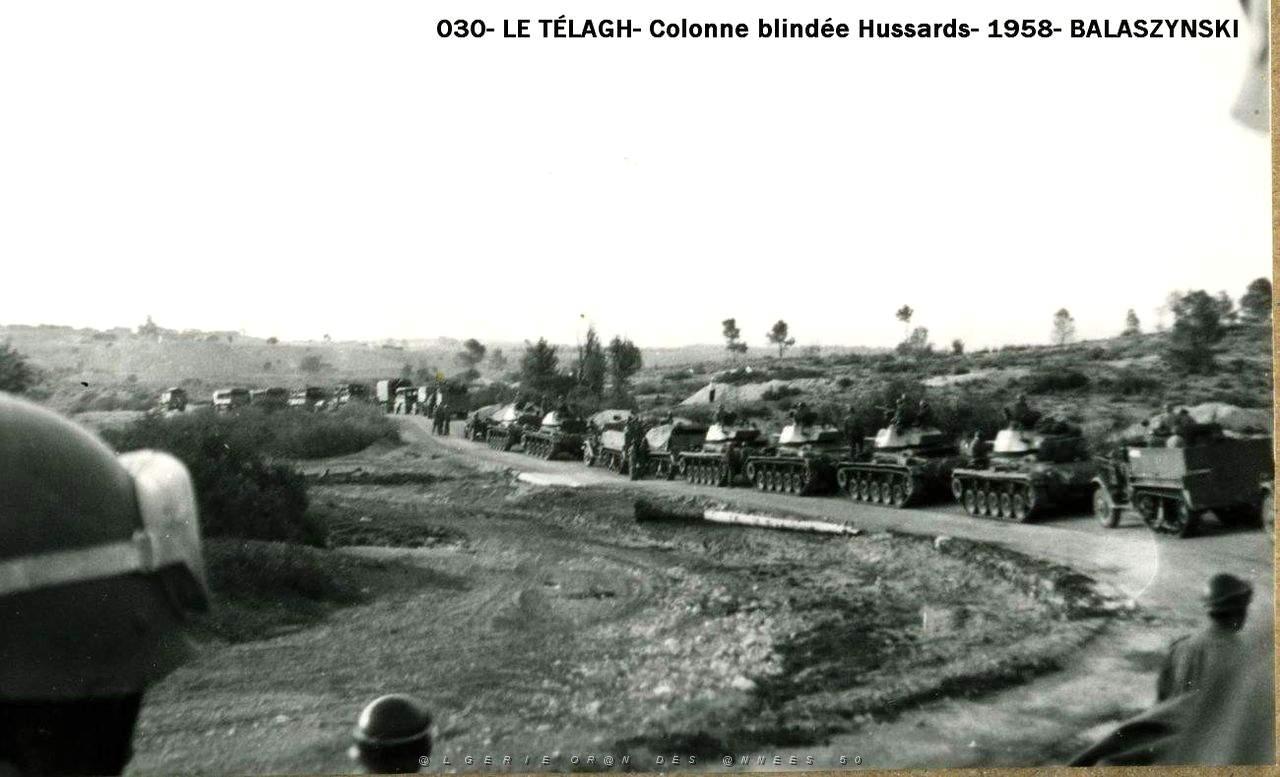030- Le Telagh- Colonne blindee Hussards- 1958- Balaszynski.jpg